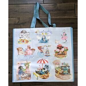 Reusable Tote Bag A DOG'S LIFE MARSHALL'S Poodle Dalmatian Dog Walker New
